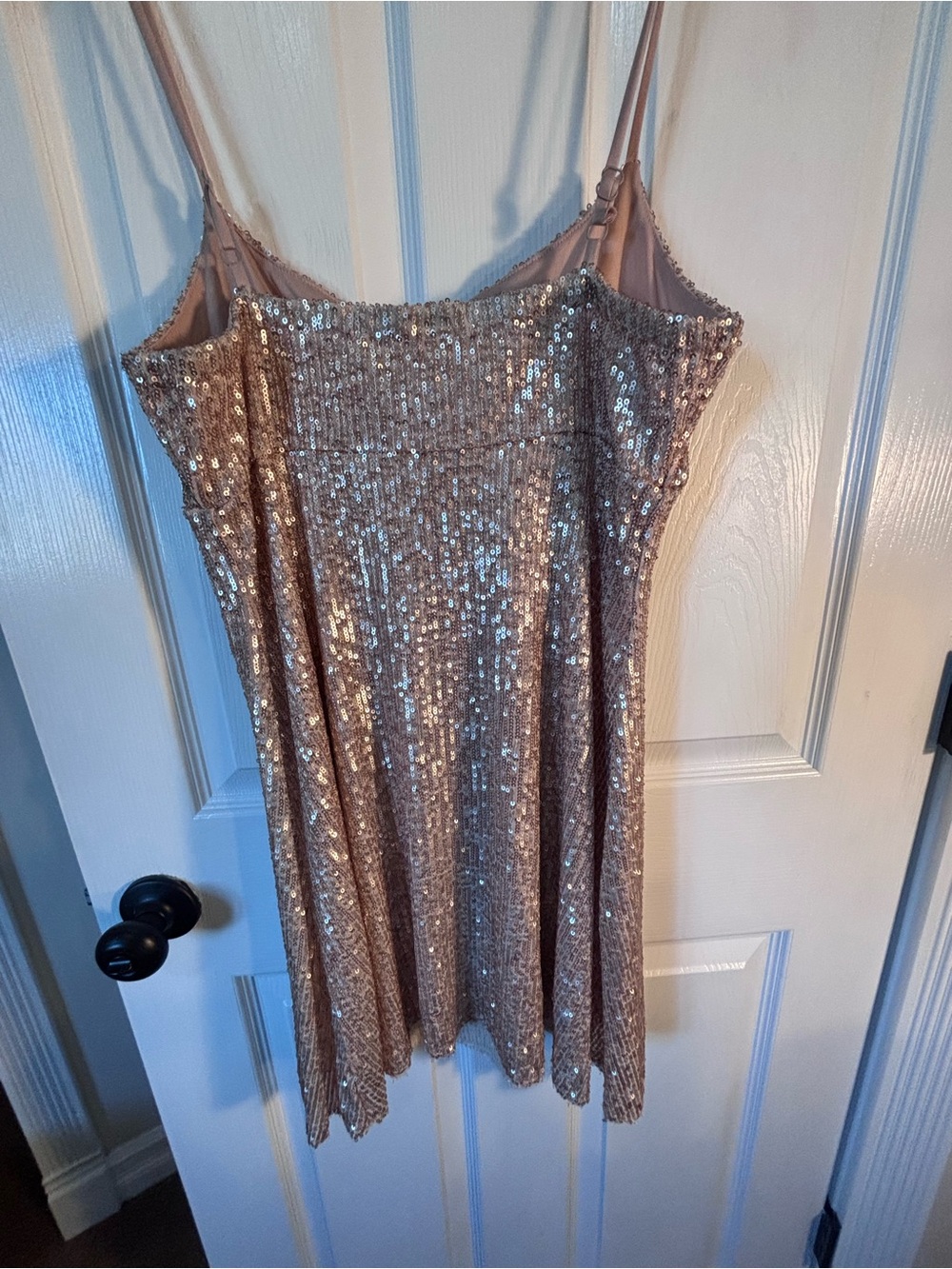 Altar'd State Rose Gold Sequin Slip Mini Dress - Picture 3 of 7